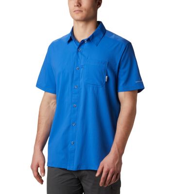 Columbia Tamiami Men's Short Sleeve Shirt - Powder Blue – The College Corner