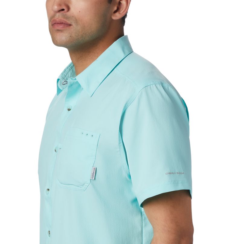 Men's PFG Slack Tide Camp Shirt, Color: Gulf Stream, image 5