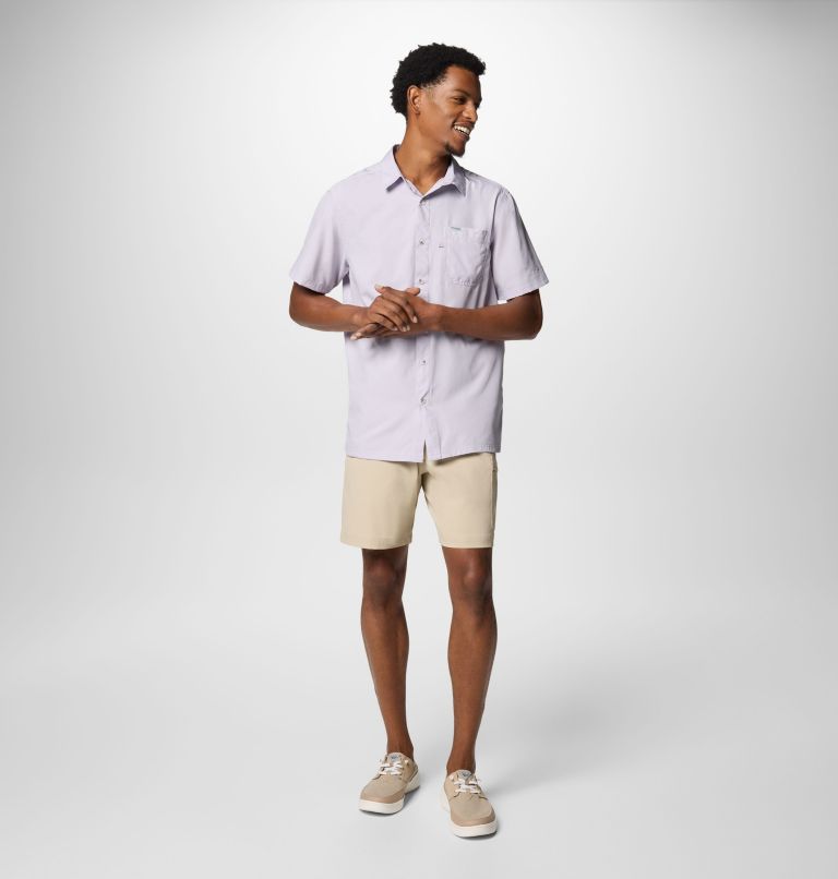 Men’s PFG Slack Tide Camp Shirt, Color: Lavender Pearl, image 2
