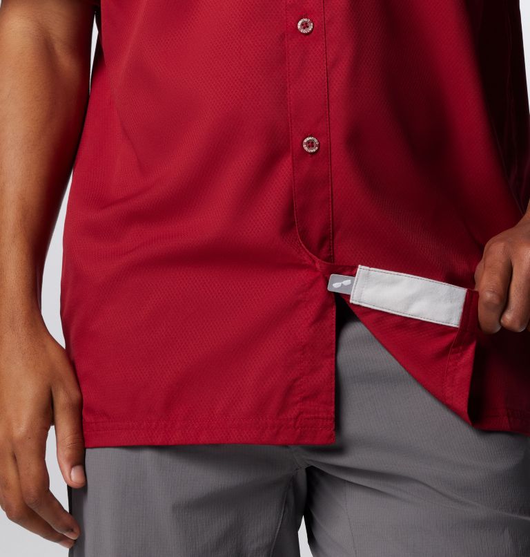 Men’s PFG Slack Tide Camp Shirt, Color: Beet, image 6