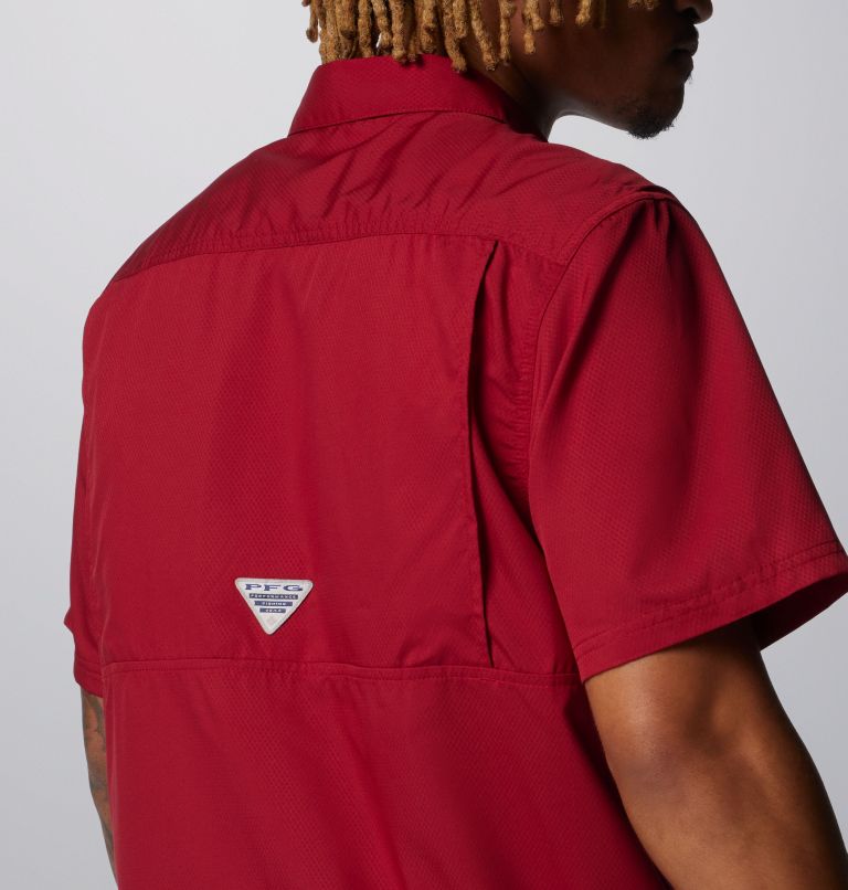 Men’s PFG Slack Tide Camp Shirt, Color: Beet, image 7