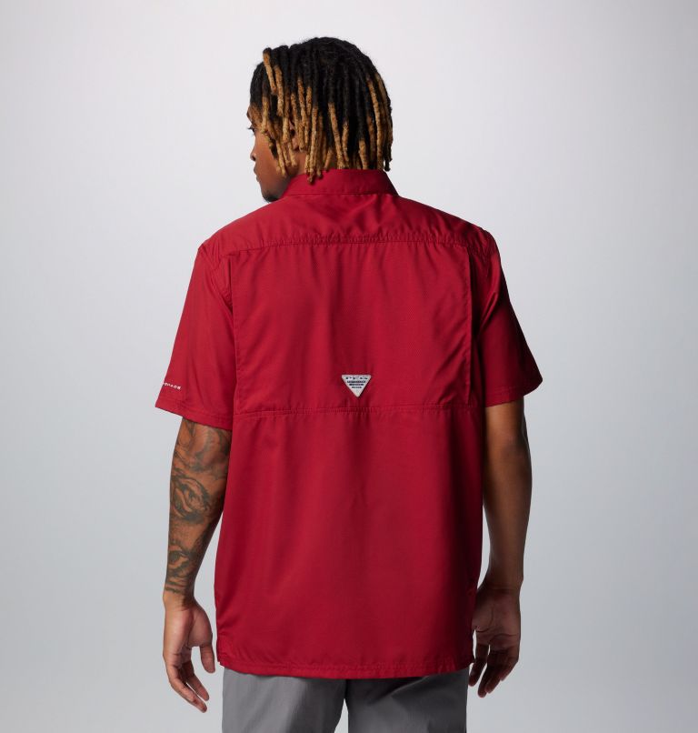 Men’s PFG Slack Tide Camp Shirt, Color: Beet, image 2