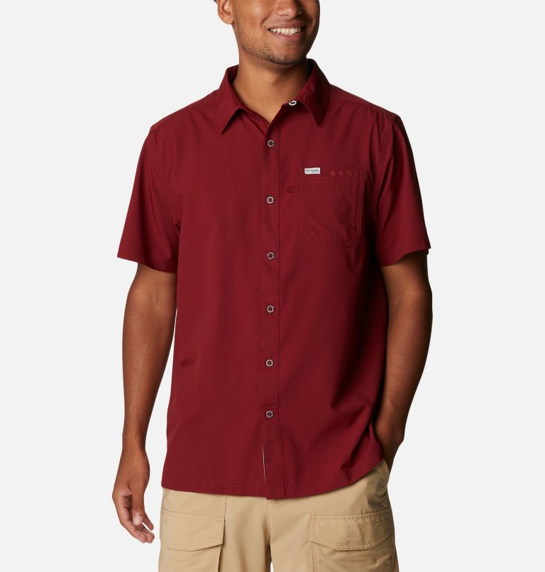Men’s PFG Slack Tide Camp Shirt, Color: Red Jasper, image 1