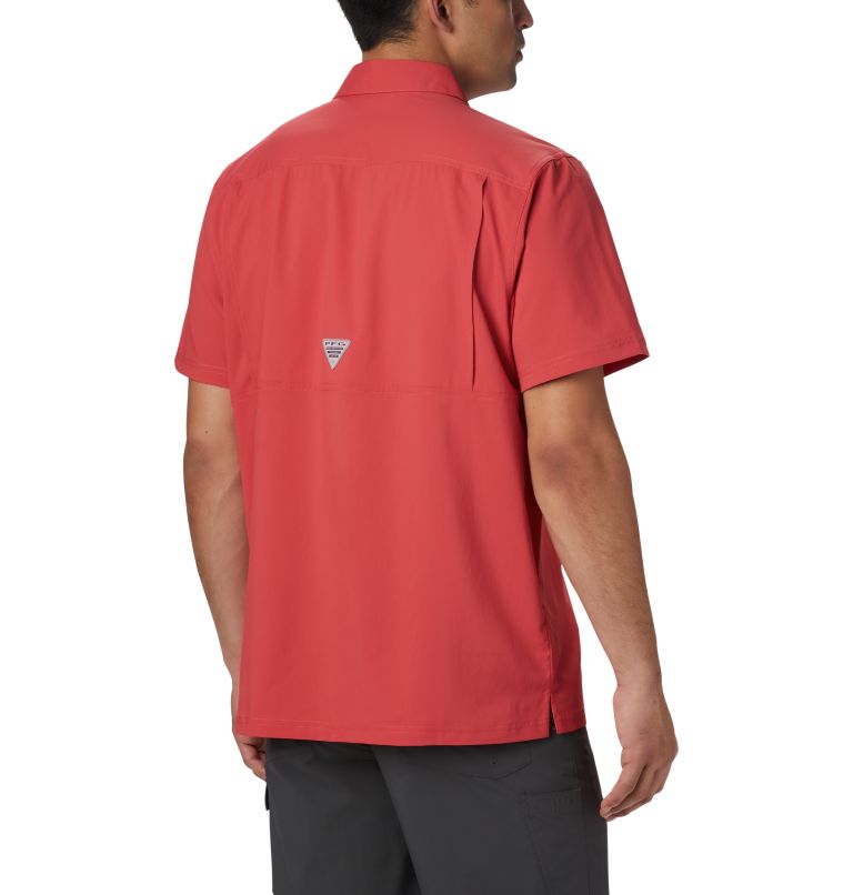 Men's PFG Slack Tide Camp Shirt - Tall, Color: Sunset Red, image 2