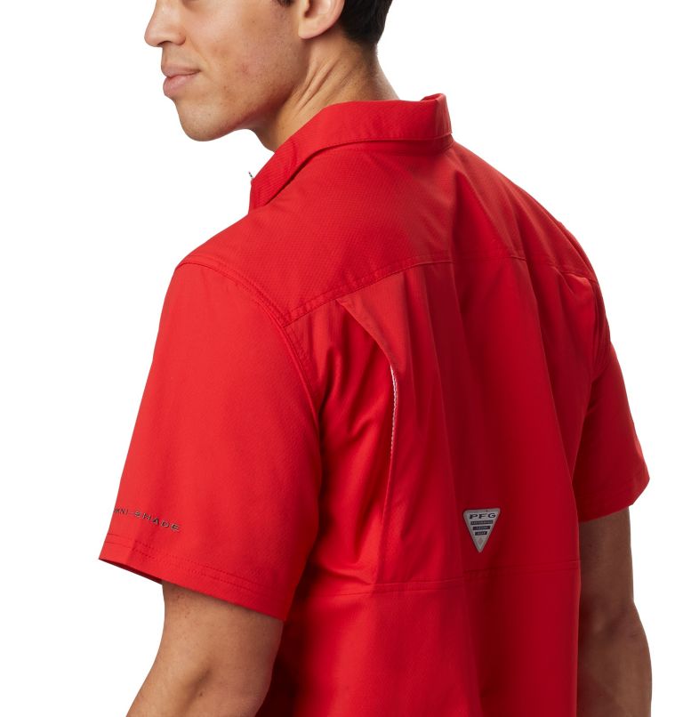 Thumbnail: Men’s PFG Slack Tide Camp Shirt, Color: Red Spark, image 4