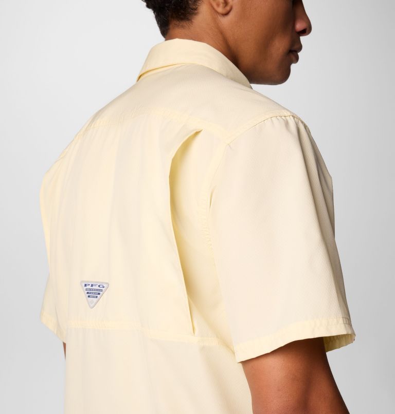 Men’s PFG Slack Tide Camp Shirt, Color: Lemon Wash, image 6