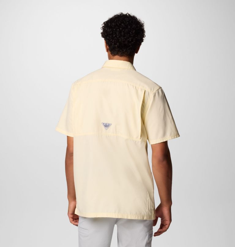Men’s PFG Slack Tide Camp Shirt, Color: Lemon Wash, image 3