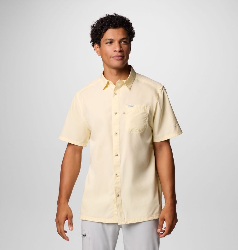 Men’s PFG Slack Tide Camp Shirt, Color: Lemon Wash, image 1