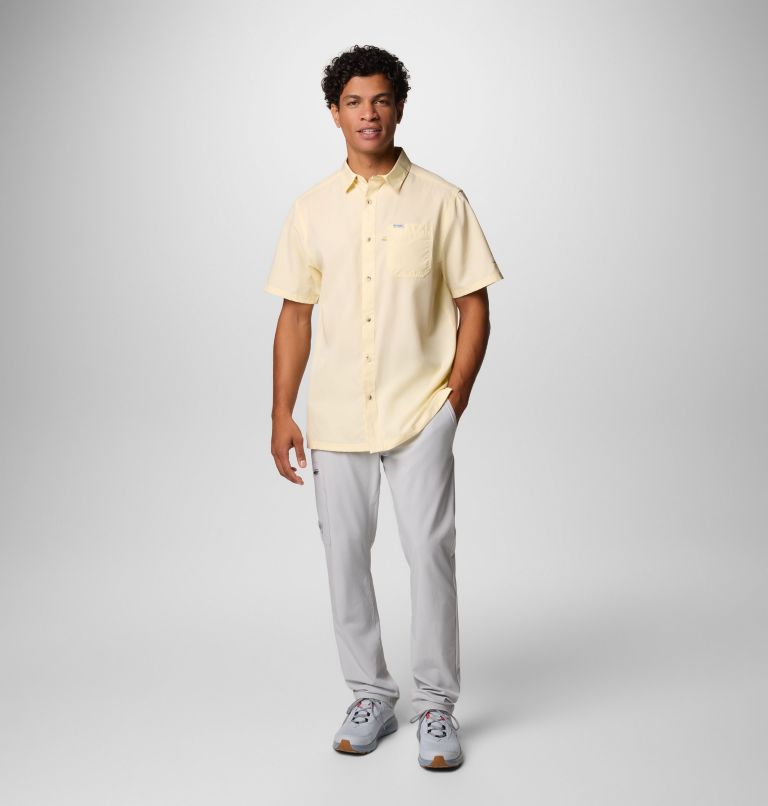 Men’s PFG Slack Tide Camp Shirt, Color: Lemon Wash, image 2