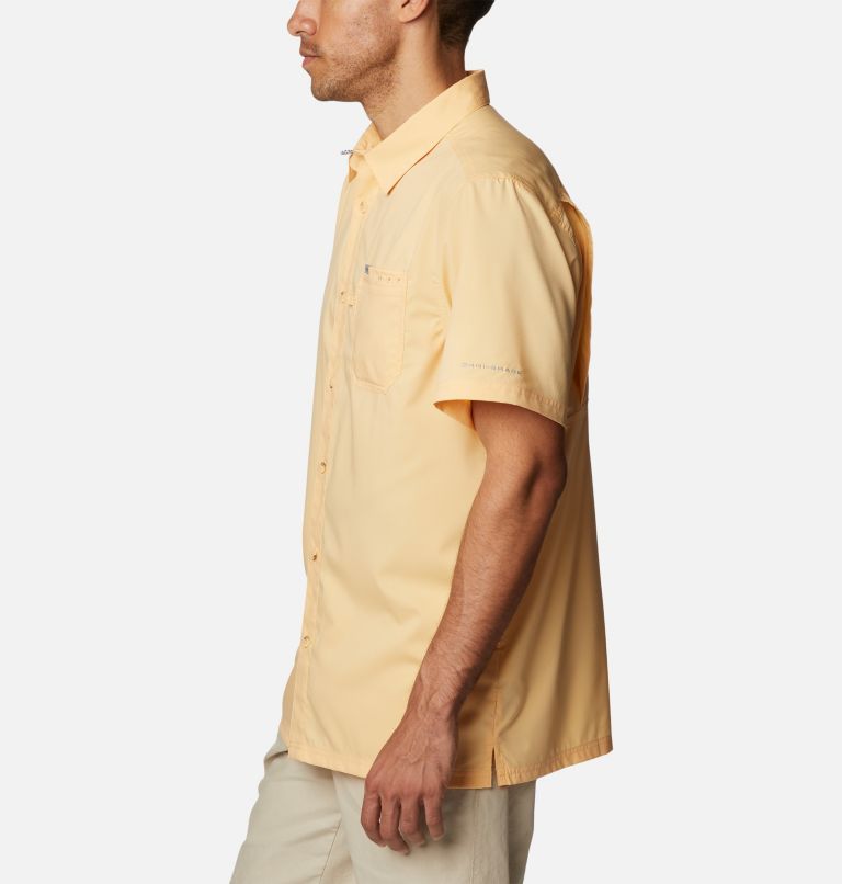 Men's PFG Slack Tide Camp Shirt - Tall, Color: Cocoa Butter, image 3