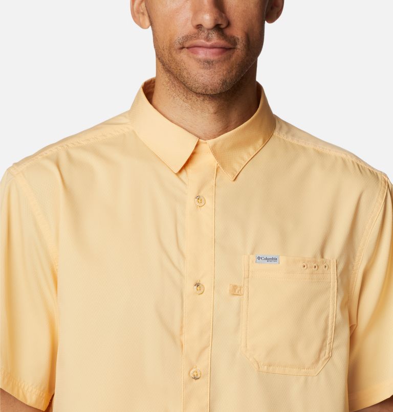 Men's PFG Slack Tide Camp Shirt, Color: Cocoa Butter, image 4