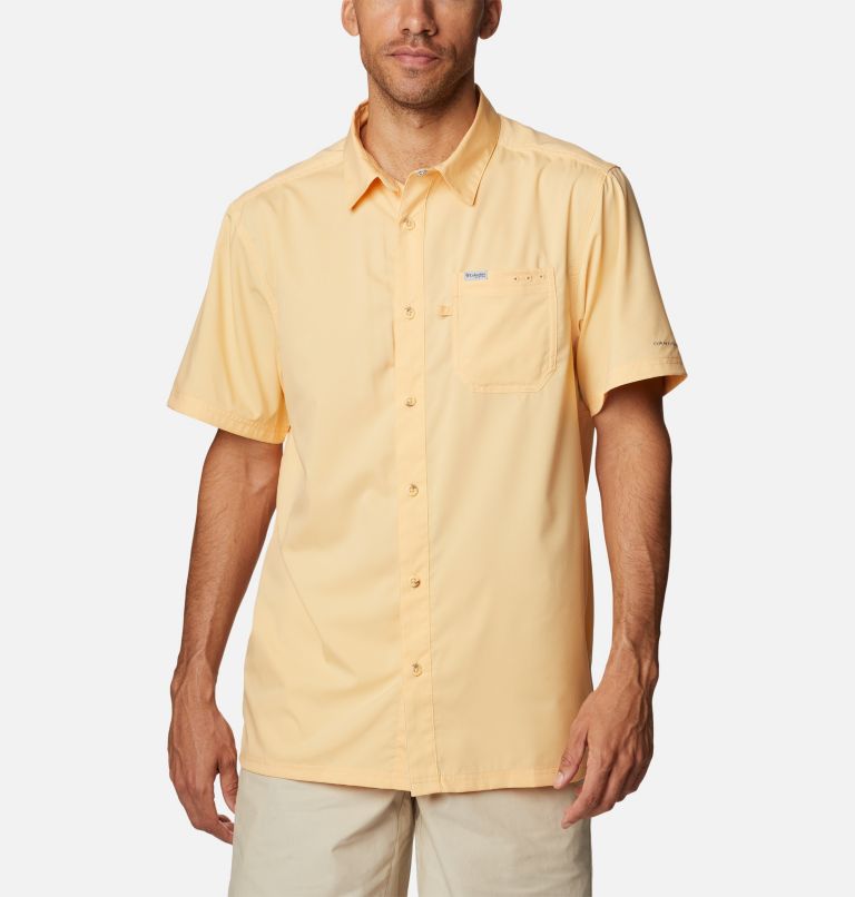 Thumbnail: Men's PFG Slack Tide Camp Shirt - Tall, Color: Cocoa Butter, image 1