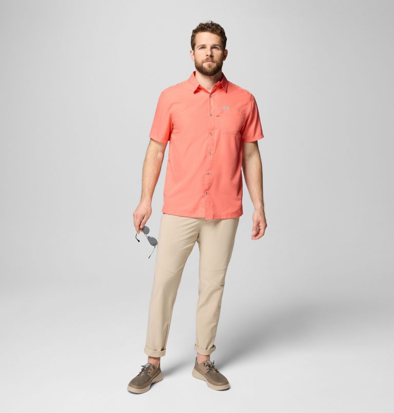 Men’s PFG Slack Tide Camp Shirt, Color: Melonade, image 2