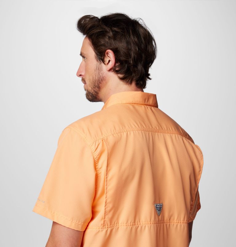 Men’s PFG Slack Tide Camp Shirt, Color: Bright Nectar, image 7