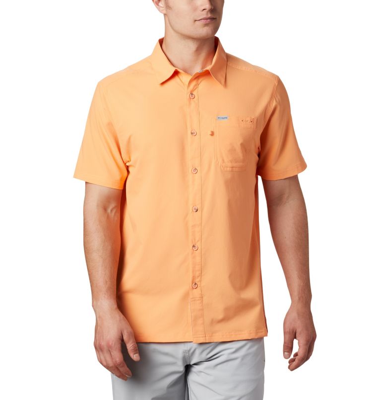 Thumbnail: Men’s PFG Slack Tide Camp Shirt, Color: Bright Nectar, image 1