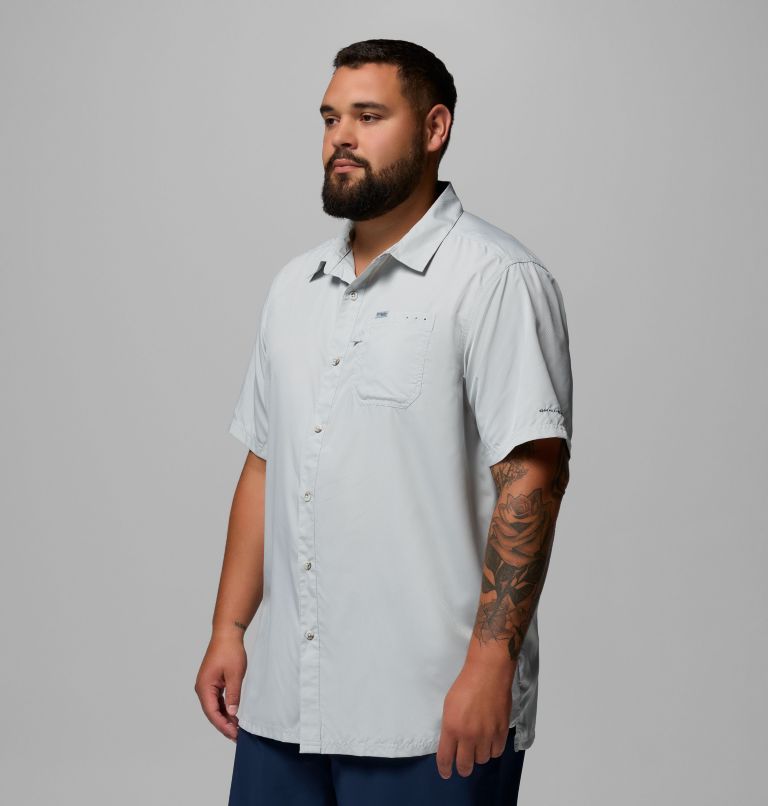 Men’s PFG Slack Tide Camp Shirt - Big, Color: Cool Grey, image 4