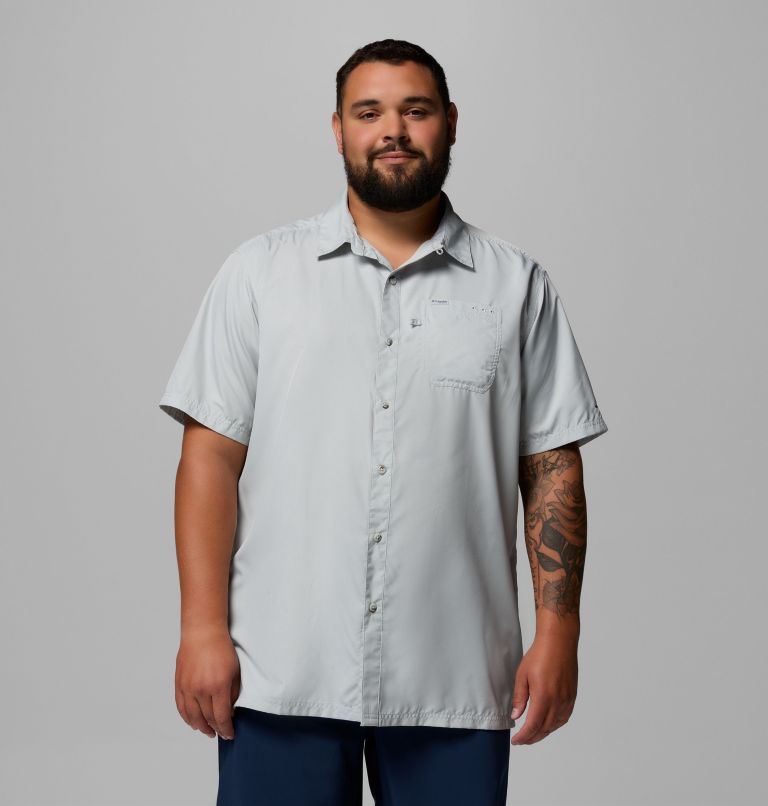 Men’s PFG Slack Tide Camp Shirt - Big, Color: Cool Grey, image 1
