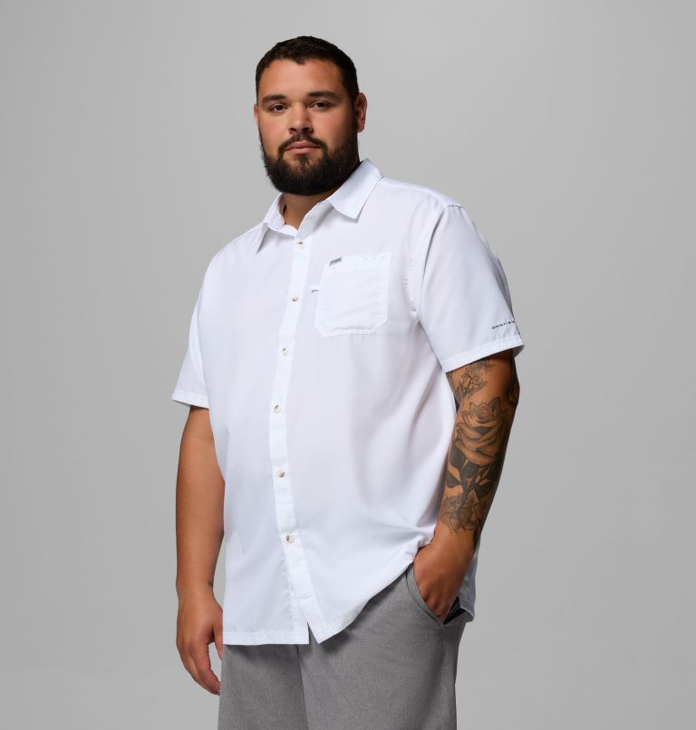 Men’s PFG Slack Tide Camp Shirt - Big, Color: White, image 4