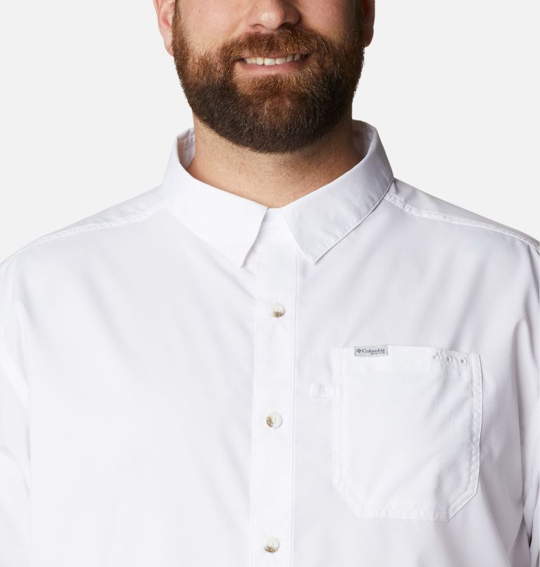 Slack Tide Camp Shirt | 100 | 4X, Color: White, image 4