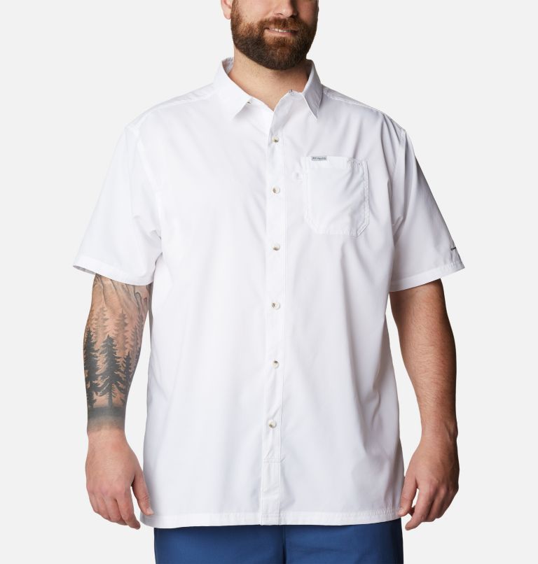 Men’s PFG Slack Tide Camp Shirt - Big, Color: White, image 1
