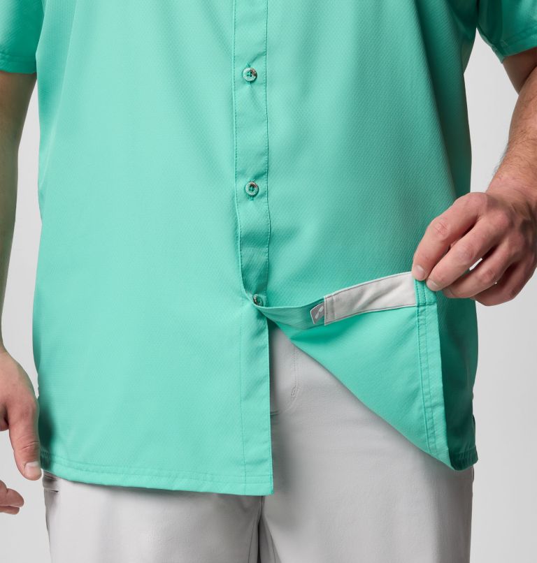 Men’s PFG Slack Tide Camp Shirt - Big, Color: Glaze Green, image 7