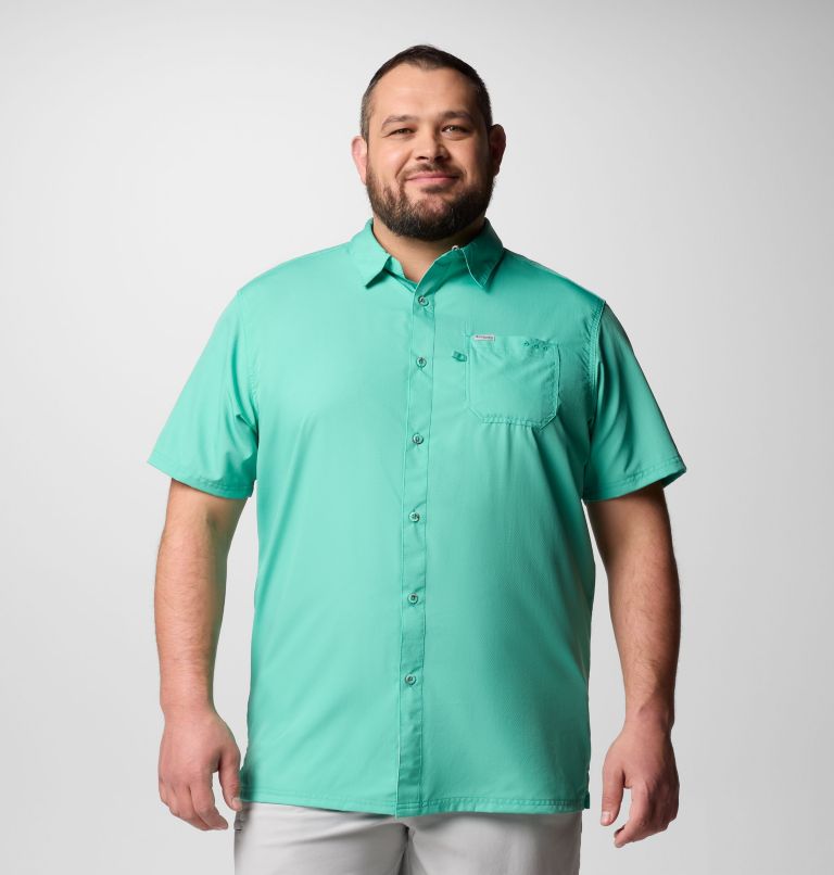 Men’s PFG Slack Tide Camp Shirt - Big, Color: Glaze Green, image 1