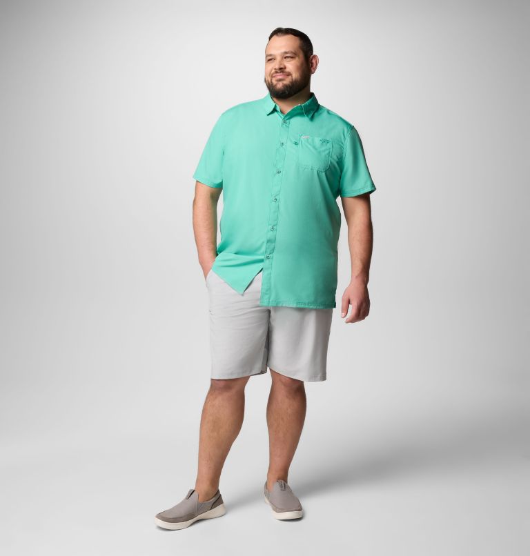 Men’s PFG Slack Tide Camp Shirt - Big, Color: Glaze Green, image 2