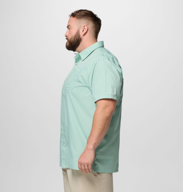 Men’s PFG Slack Tide Camp Shirt - Big, Color: Misty Jade, image 4
