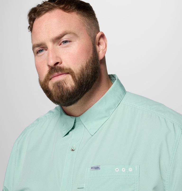 Men’s PFG Slack Tide Camp Shirt - Big, Color: Misty Jade, image 5