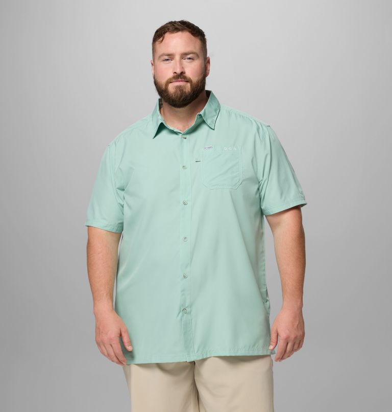 Men’s PFG Slack Tide Camp Shirt - Big, Color: Misty Jade, image 1