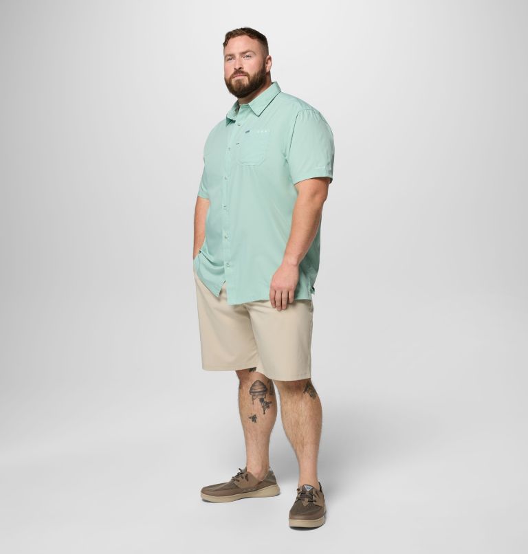 Men’s PFG Slack Tide Camp Shirt - Big, Color: Misty Jade, image 2