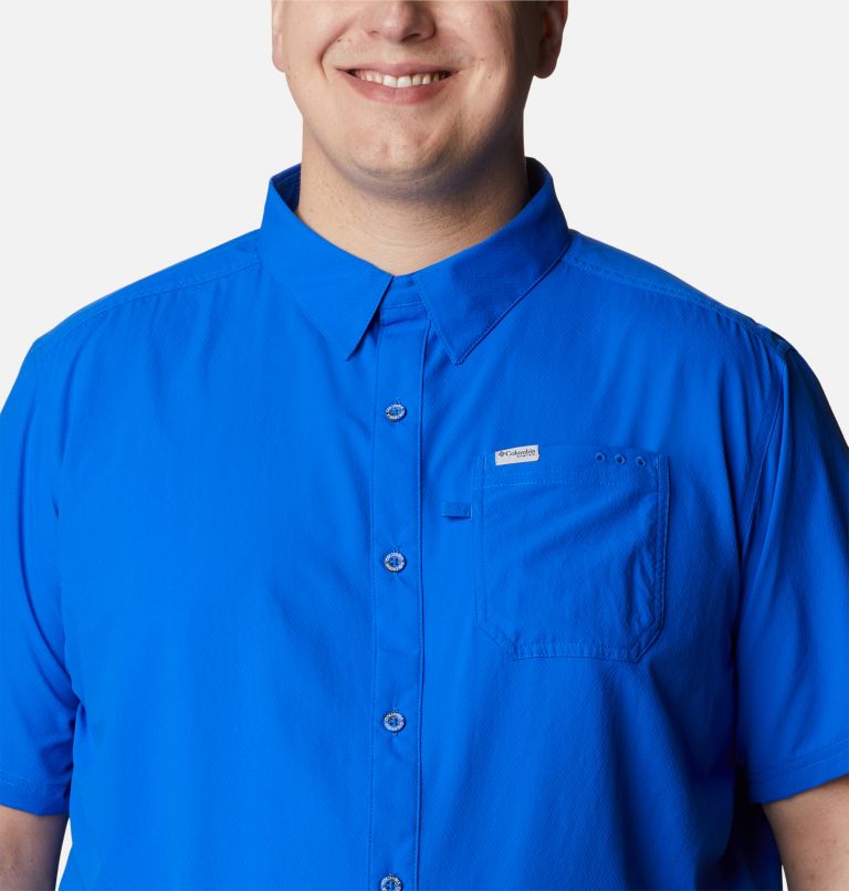 Men’s PFG Slack Tide Camp Shirt - Big, Color: Blue Macaw, image 4