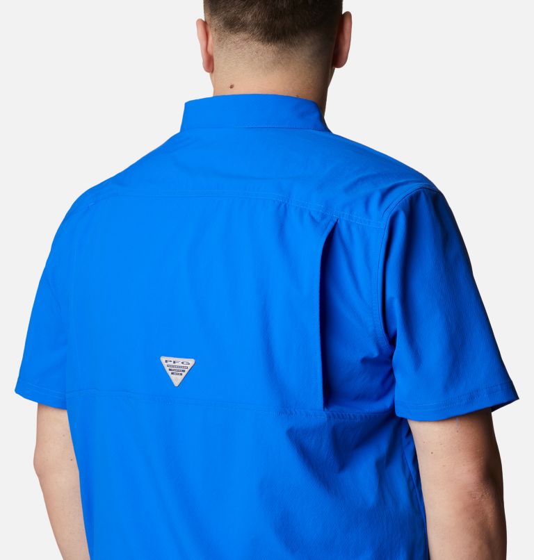 Thumbnail: Men’s PFG Slack Tide Camp Shirt - Big, Color: Blue Macaw, image 5
