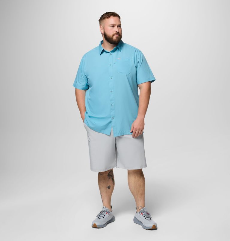 Men’s PFG Slack Tide Camp Shirt - Big, Color: Vintage Blue, image 2