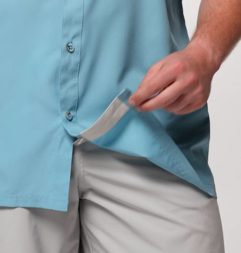 Men’s PFG Slack Tide Camp Shirt - Big, Color: Vintage Blue