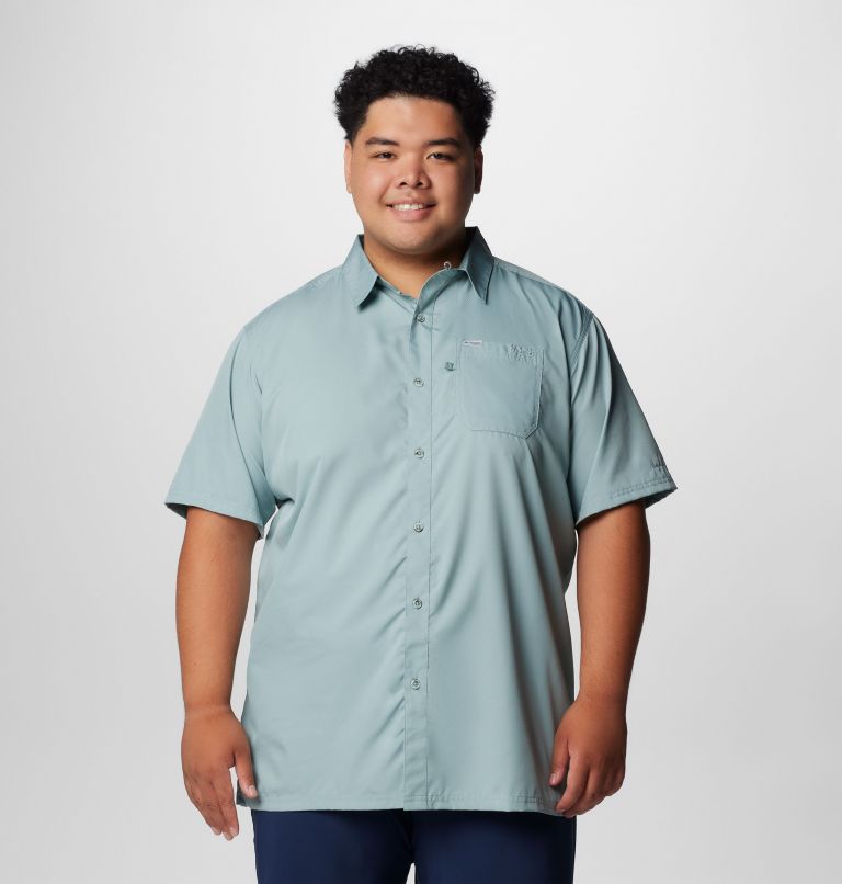 Men’s PFG Slack Tide Camp Shirt - Big, Color: Crushed Blue, image 1