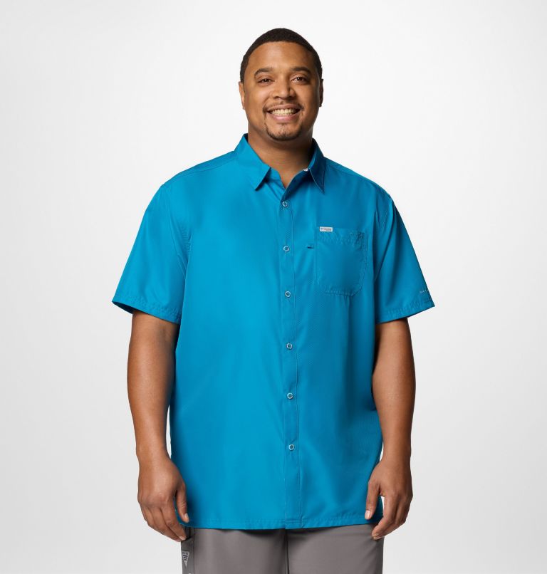 Men’s PFG Slack Tide Camp Shirt - Big, Color: Blue Echo, image 1