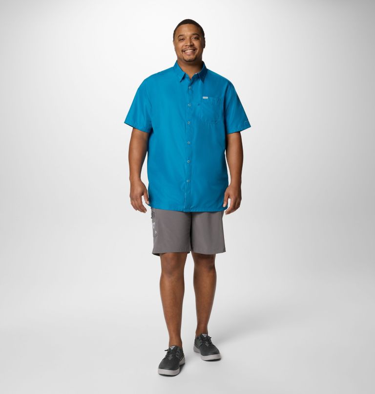 Men’s PFG Slack Tide Camp Shirt - Big, Color: Blue Echo, image 2