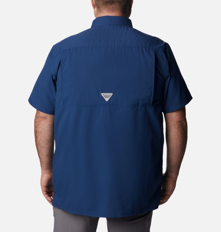 Custom Work Shirts Screen Printed Columbia Men's Black Slack Tide Camp  Shirt