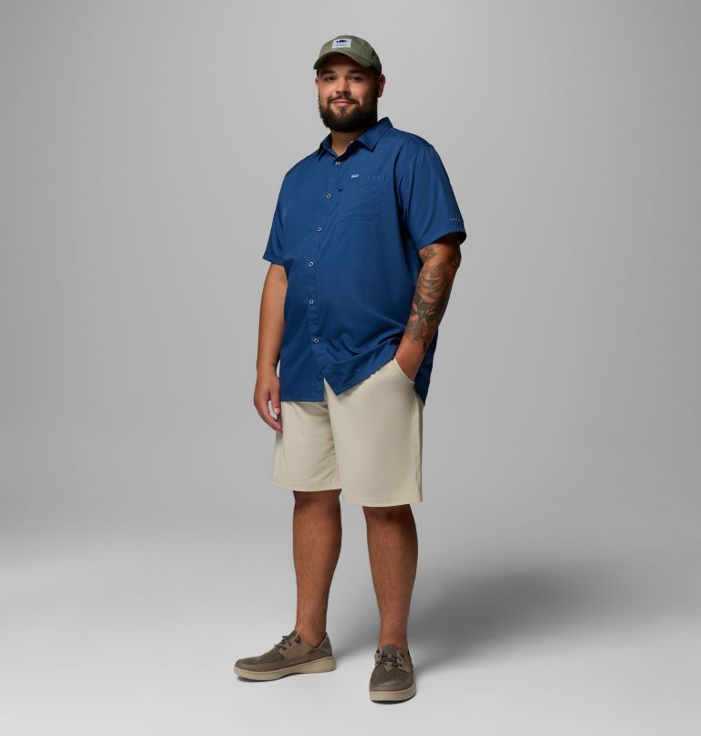 Men’s PFG Slack Tide Camp Shirt - Big, Color: Carbon, image 2