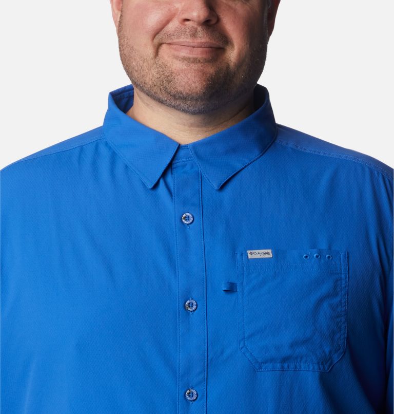 Men’s PFG Slack Tide Camp Shirt - Big, Color: Vivid Blue, image 4
