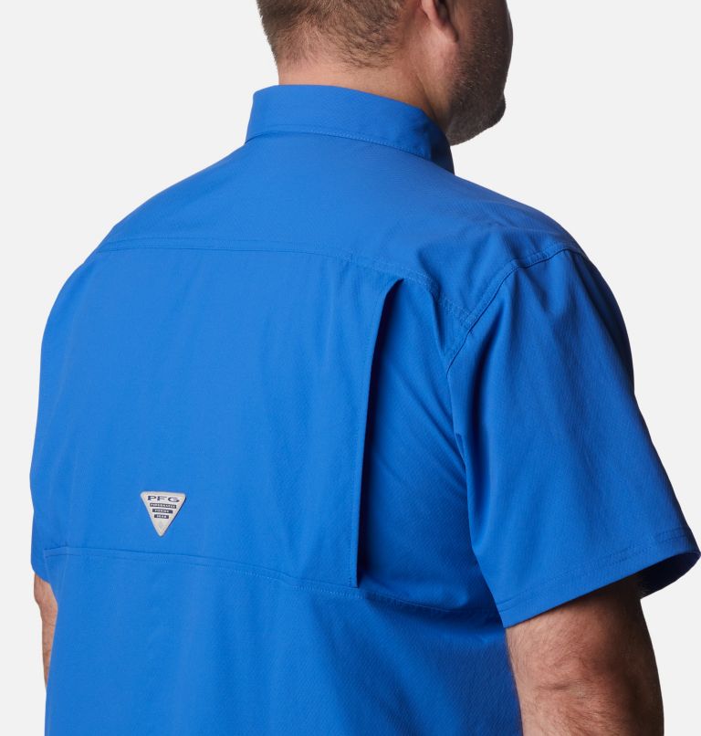 Men’s PFG Slack Tide Camp Shirt - Big, Color: Vivid Blue, image 5