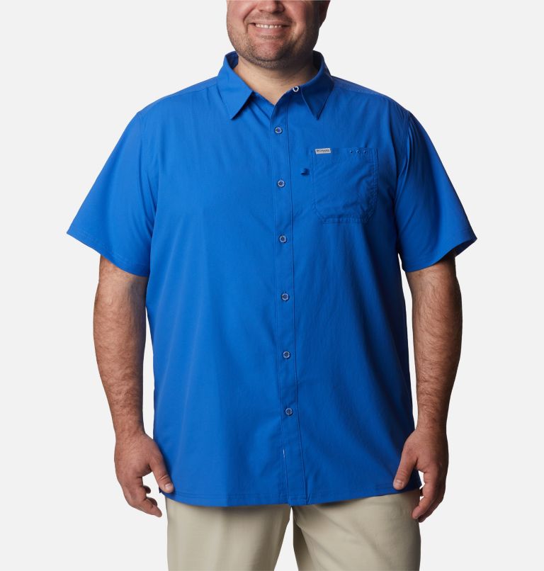 Men’s PFG Slack Tide Camp Shirt - Big, Color: Vivid Blue, image 1