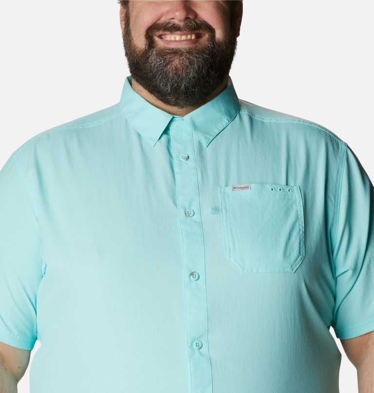 Men’s PFG Slack Tide Camp Shirt - Big, Color: Gulf Stream, image 4