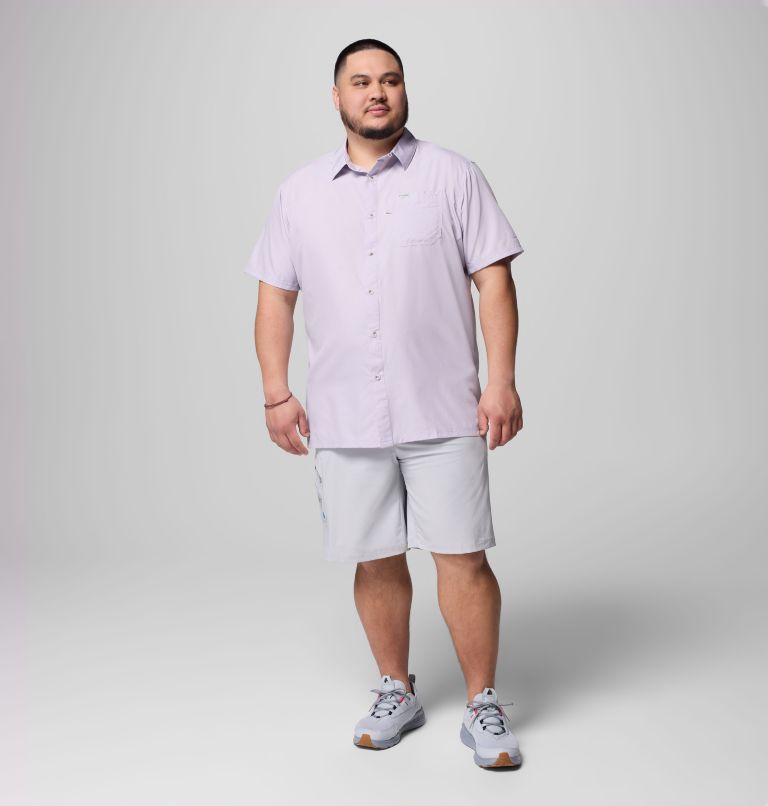 Men’s PFG Slack Tide Camp Shirt - Big, Color: Lavender Pearl, image 2
