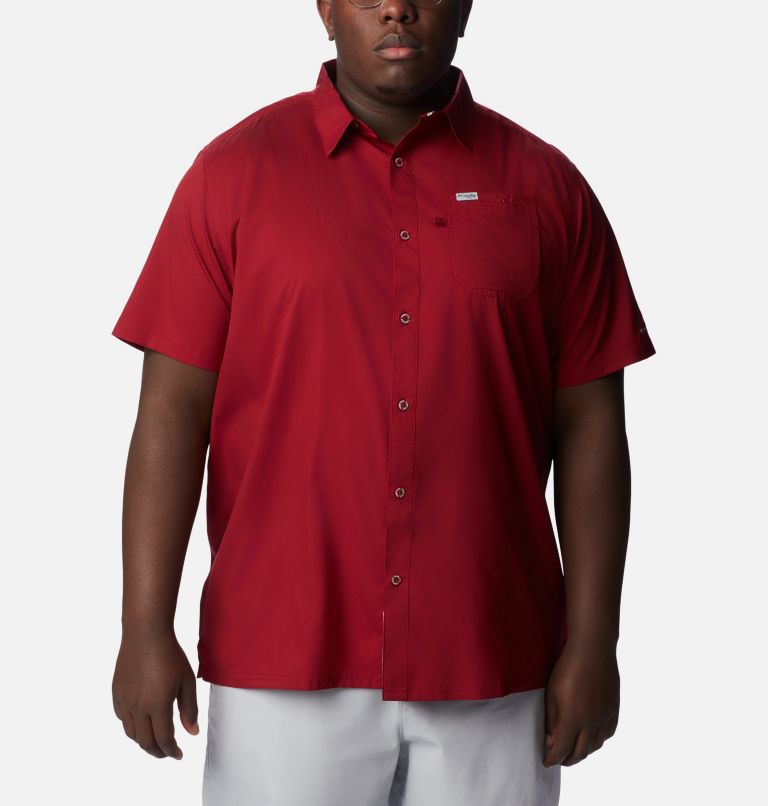 Men’s PFG Slack Tide Camp Shirt - Big, Color: Beet, image 1