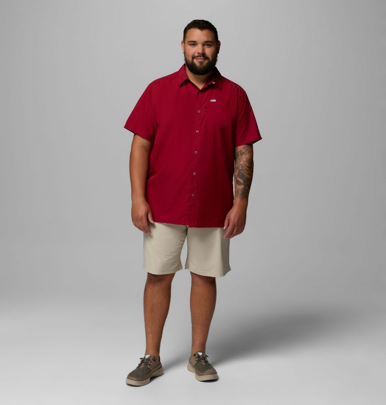 Men’s PFG Slack Tide Camp Shirt - Big, Color: Beet, image 2