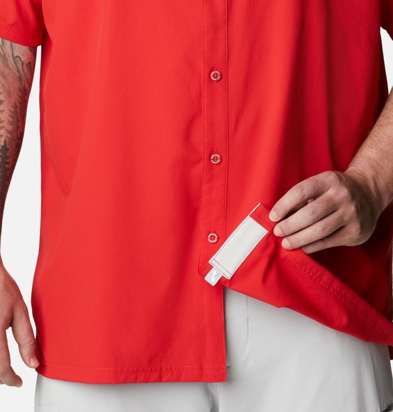 Men’s PFG Slack Tide Camp Shirt - Big, Color: Red Spark, image 6