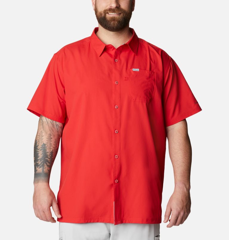 Men’s PFG Slack Tide Camp Shirt - Big, Color: Red Spark, image 1