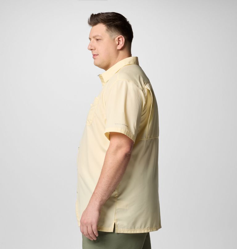 Men’s PFG Slack Tide Camp Shirt - Big, Color: Lemon Wash, image 4